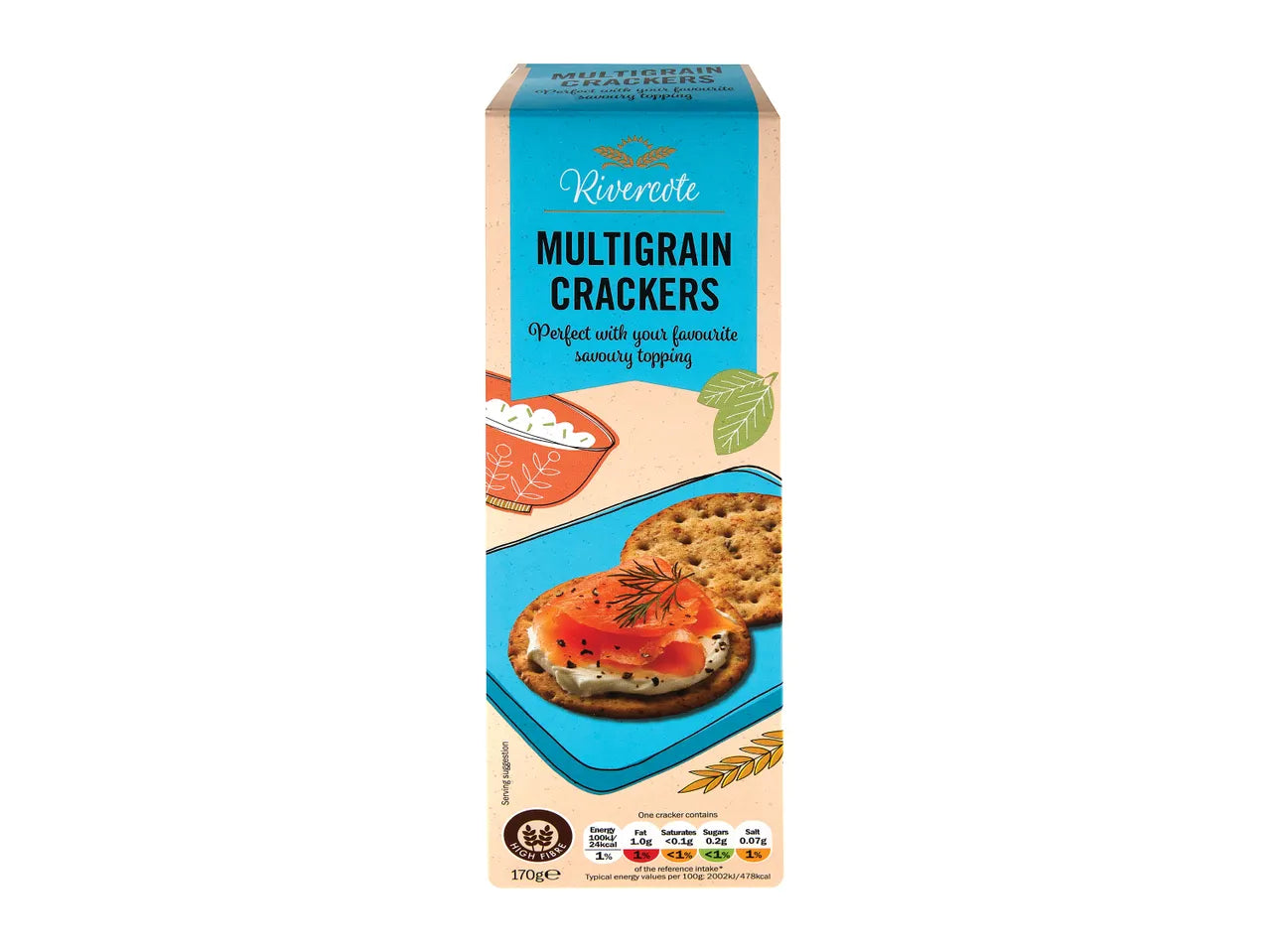 RIVERCOTE MULTIGRAIN CRACKERS 170G