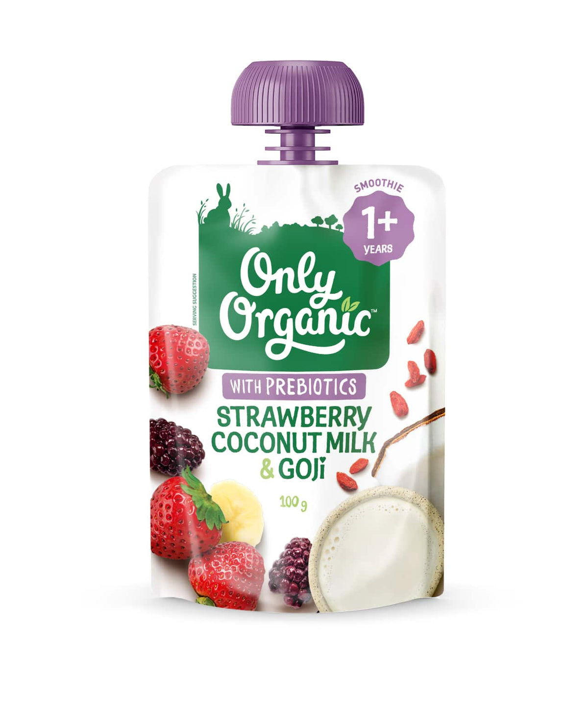 ONLY ORGANIC STRAWBERRY COCONUT & GOJI 120G