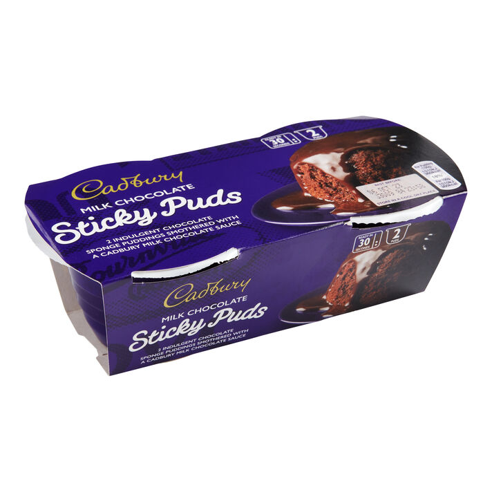 Cadbury Milk Chocolate Sticky Puds 2 x 95g