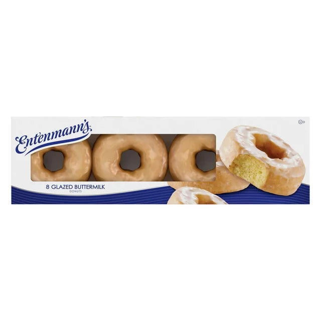 Entenmann's Glazed Buttermilk Donuts, 8 Count Box