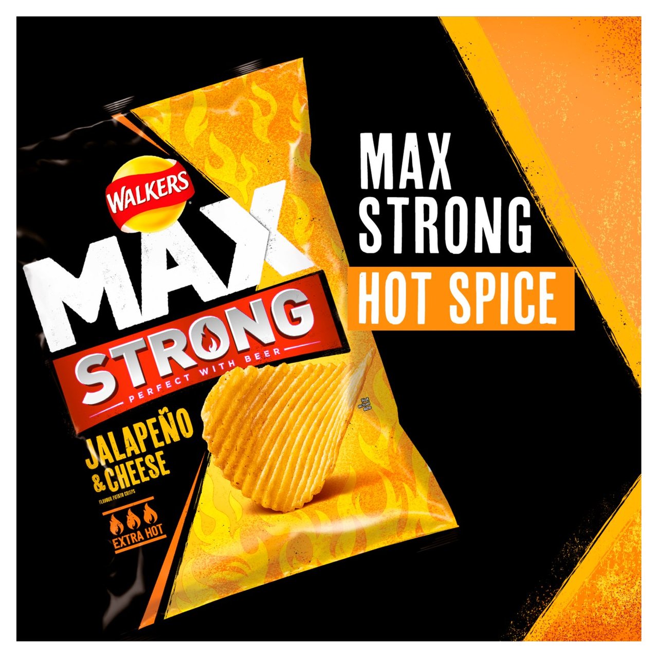 Walkers Max Strong Jalapeno & Cheese Sharing Bag Crisps 140g