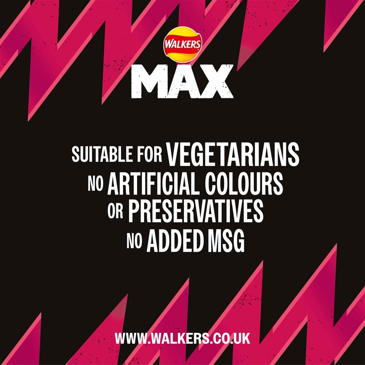 Walkers Max Strong Hot Chicken Wings Sharing Bag Crisps 140g