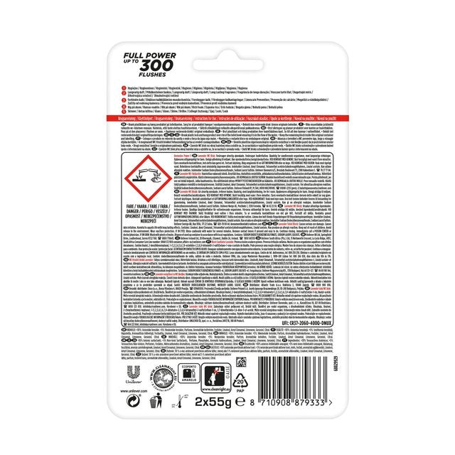 Domestos Power 5 Toilet Rim Block Lavender 2 per pack