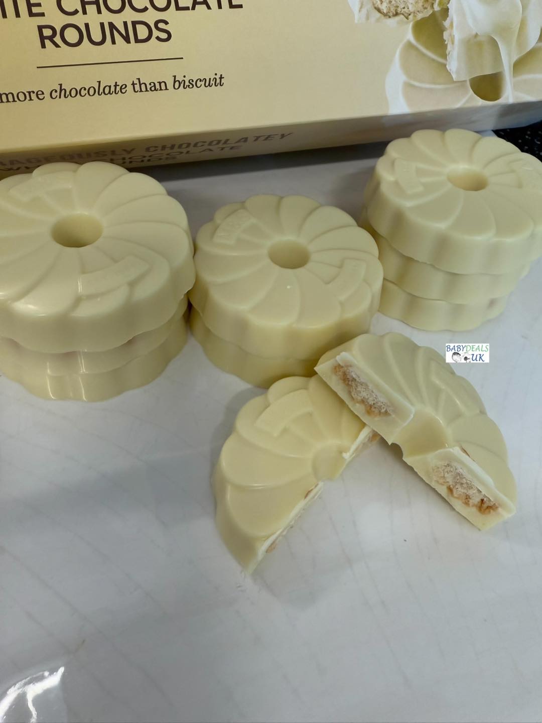 M&S Outrageously Chocolatey White Chocolate Rounds 200g
