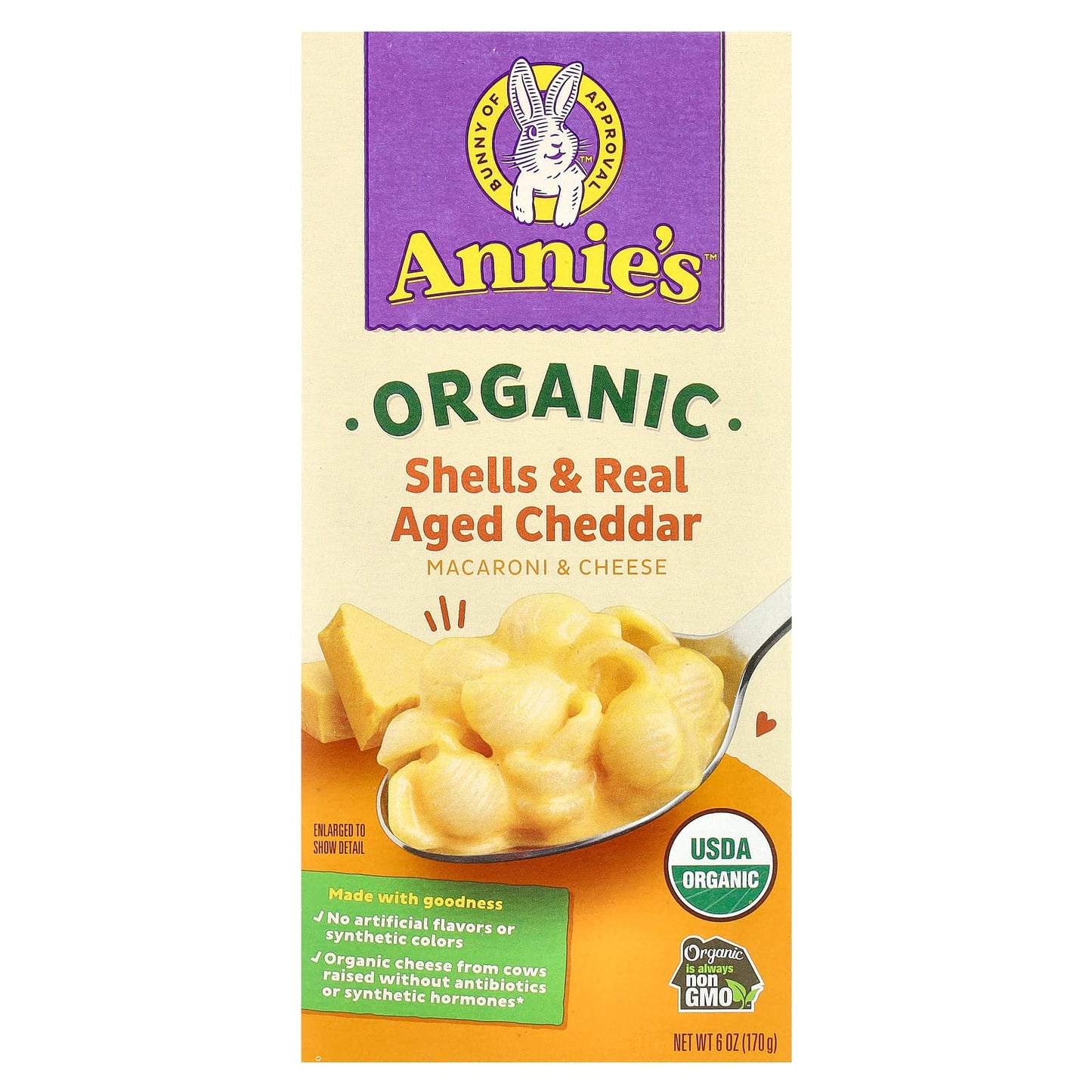 Annie's Organic Macaroni & Cheese, Shells & Real Aged Cheddar