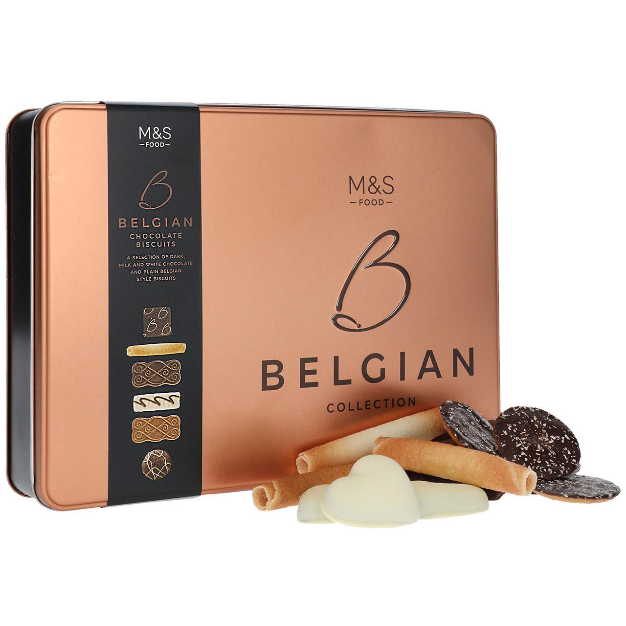 M&S Belgian Chocolate Biscuits Tin 500g