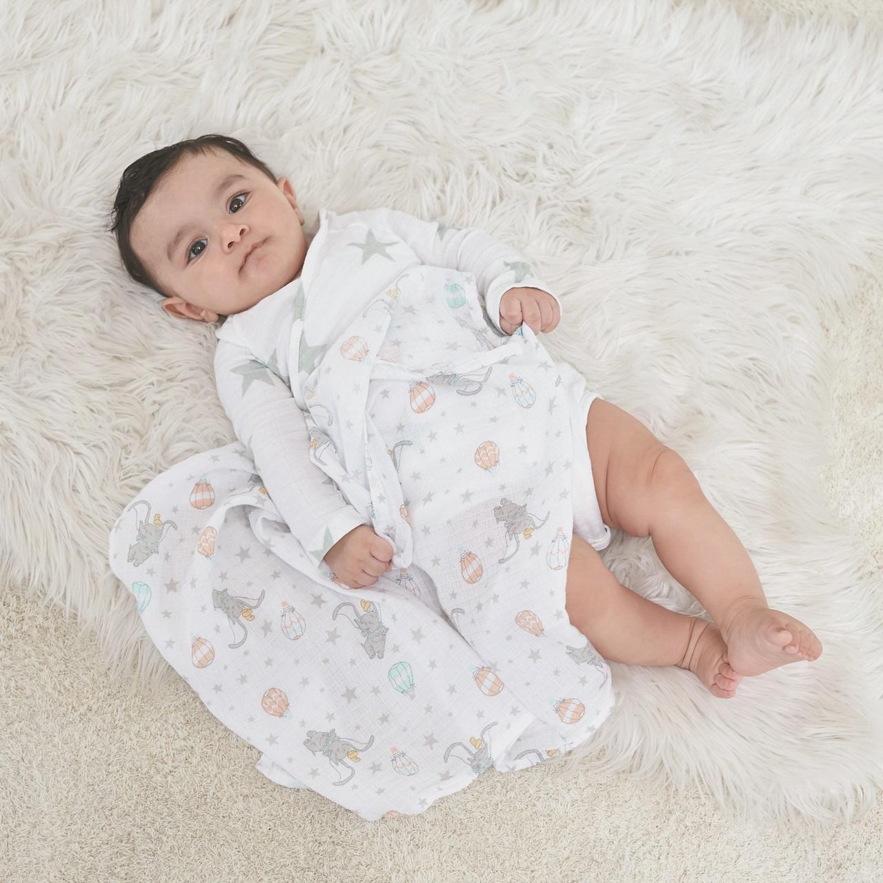 Aden + Anais Muslin Swaddle Blankets Dumbo 4 per pack