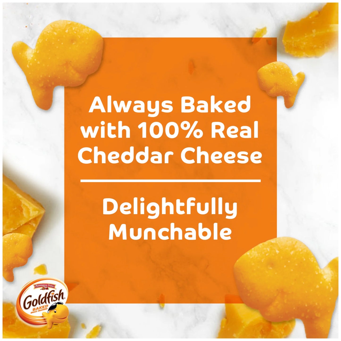 Goldfish Cheddar Cheese Crackers, Snack Packs, 1 oz, 12 Count Multi-Pack Tray