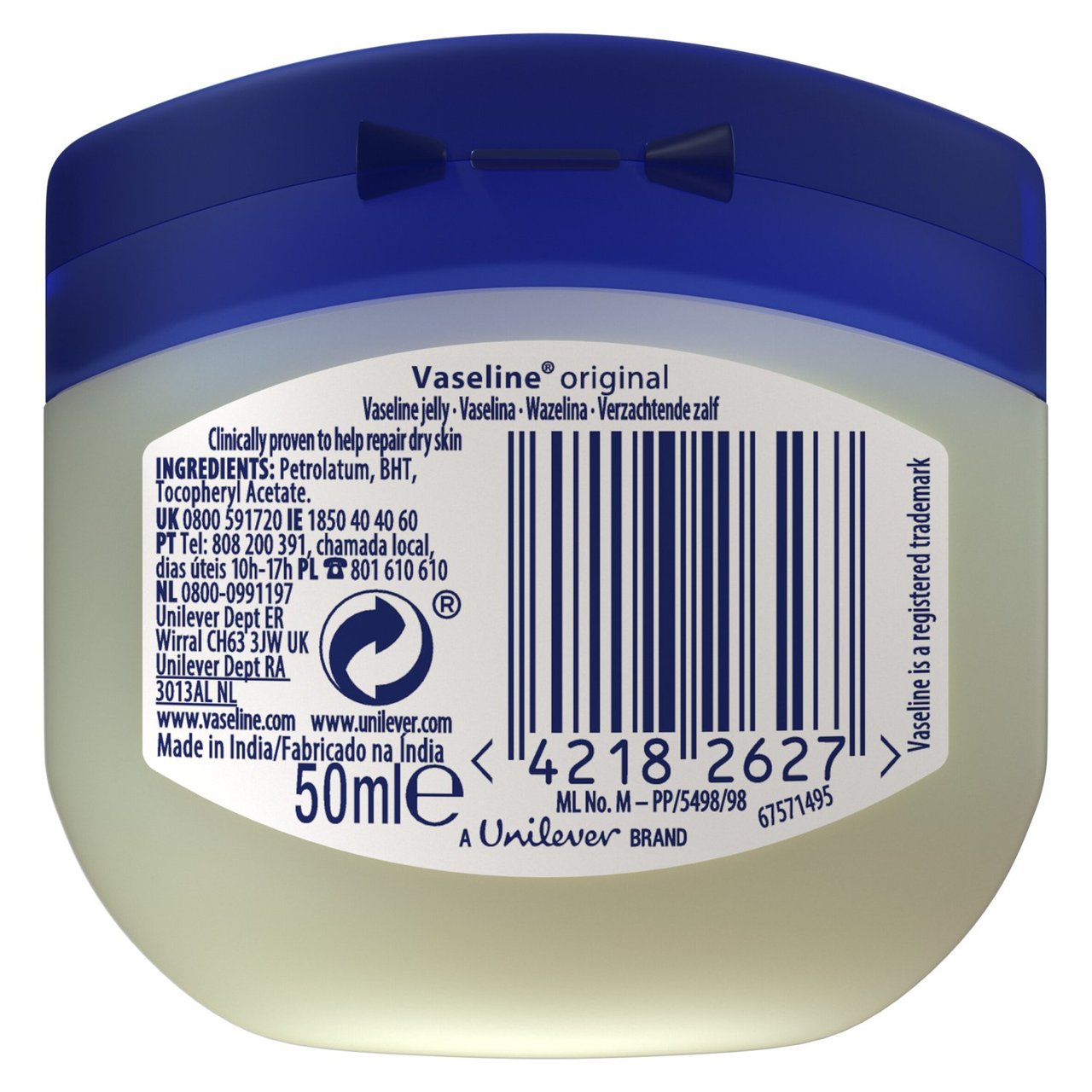 Vaseline Original Petroleum Jelly 50ml