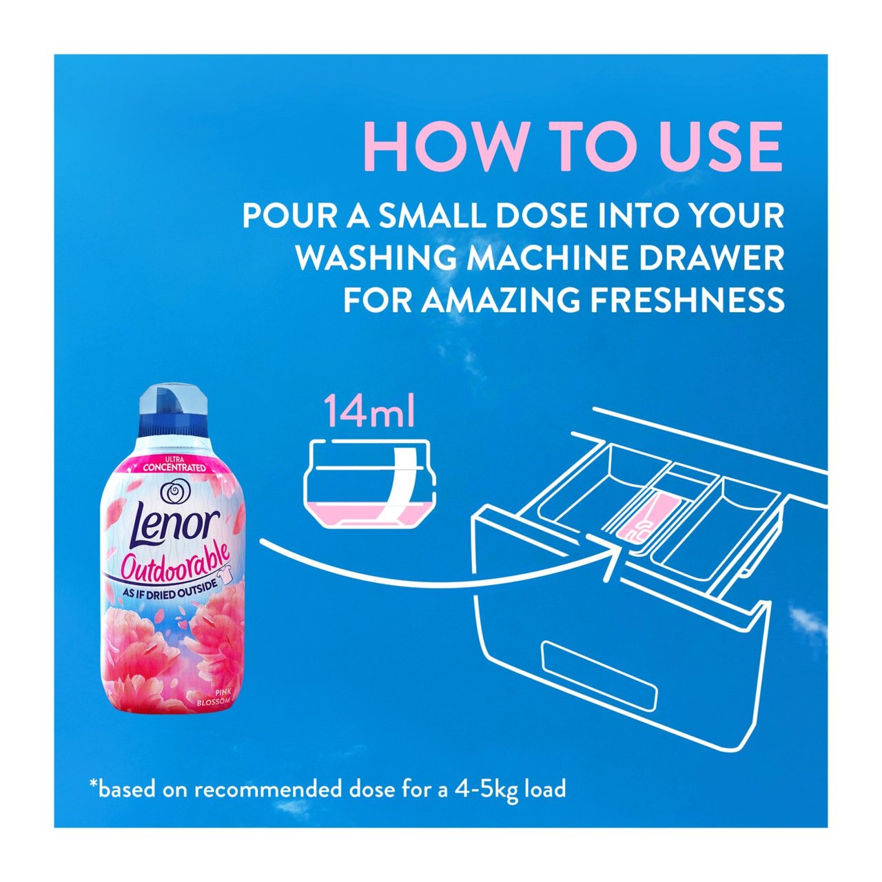 Lenor Outdoorable Fabric Conditioner Pink Blossom 770ml