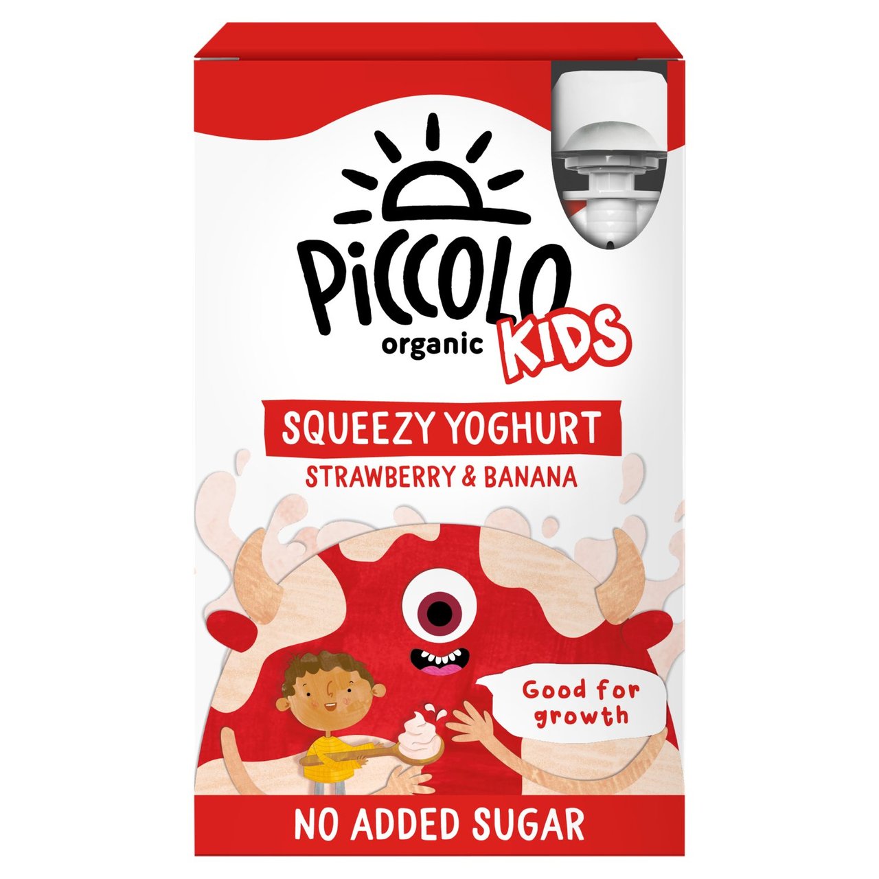 Piccolo Organic Kids Squeezy Yoghurt Strawberry & banana 90g
