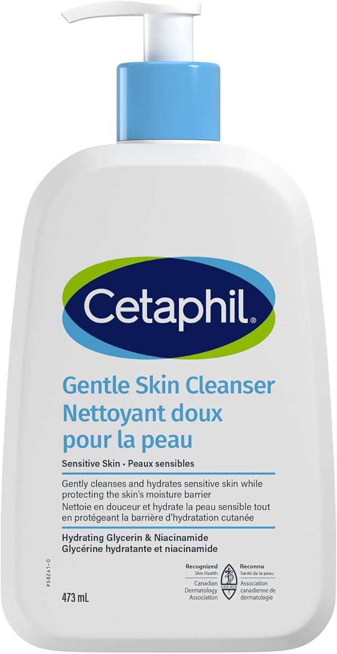 Cetaphil Gentle Skin Cleanser (473ml) - Dermatolgoist Recommended Face Wash