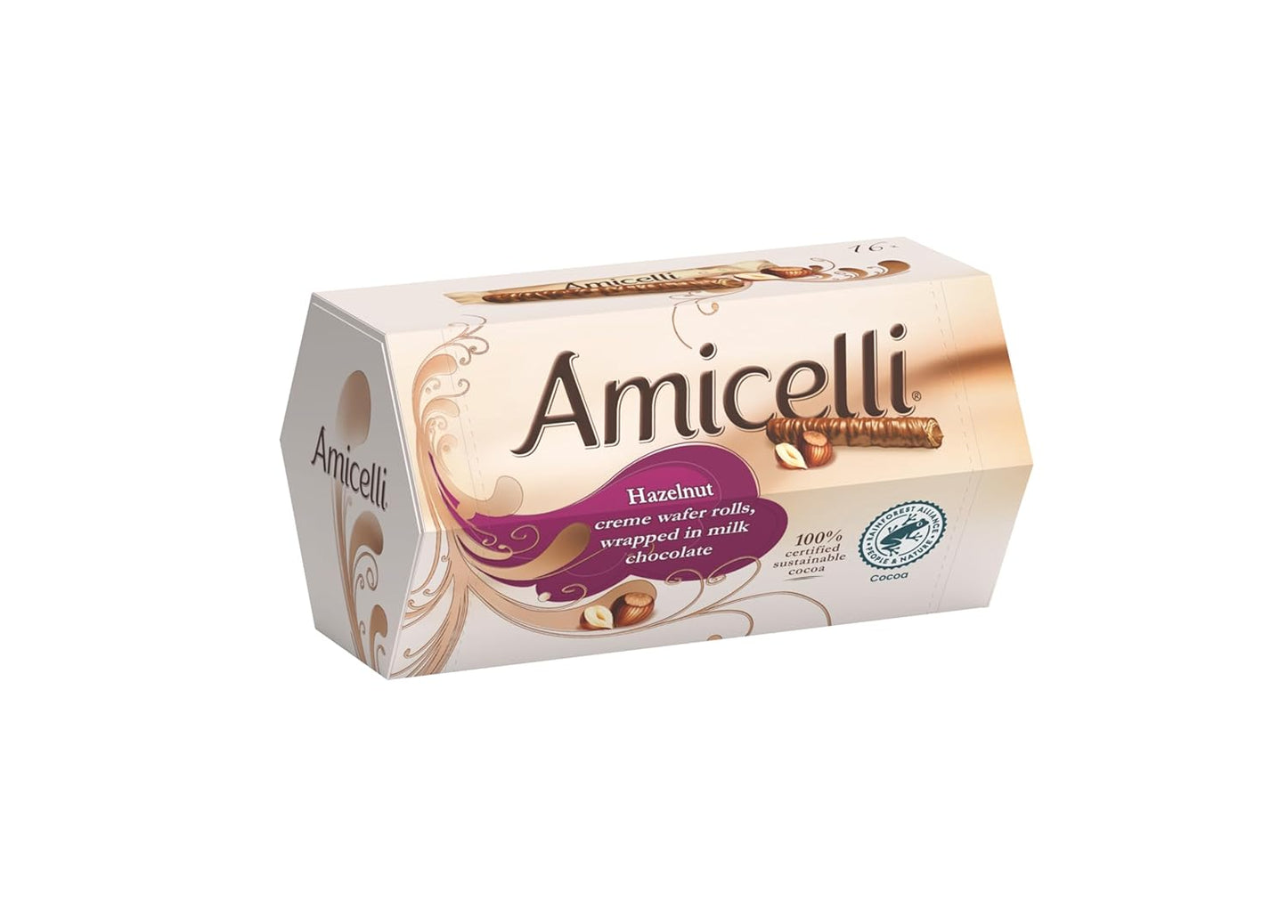 Amicelli 200 g, 16 Crispy Chocolate Rolls with Hazelnut Cream