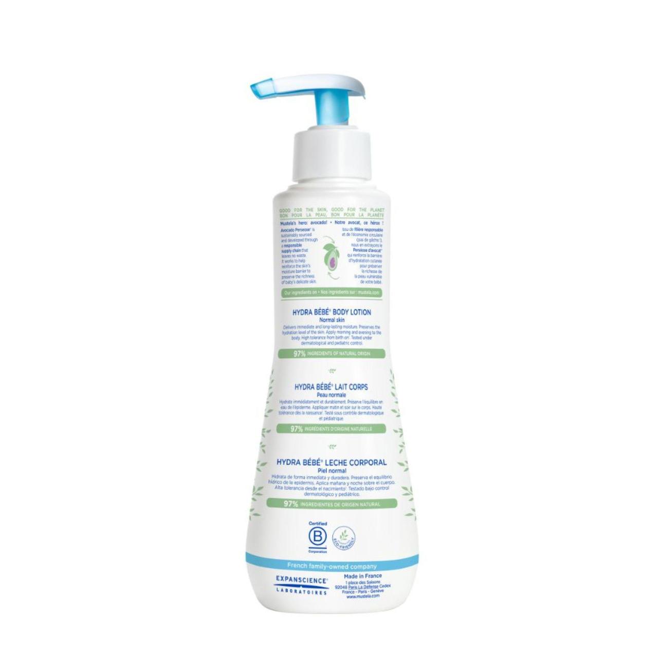 Mustela Hydra Bebe - Daily Moisturizing Baby Lotion with Natural Avocado, Jojoba & Sunflower Oil 300ml