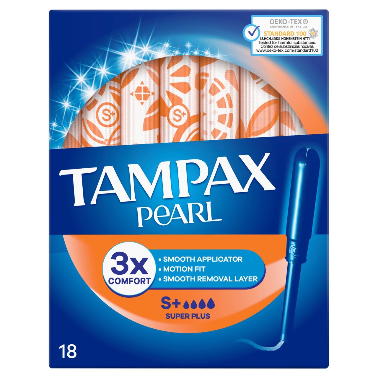 Tampax Pearl Super Plus Tampons 18 per pack