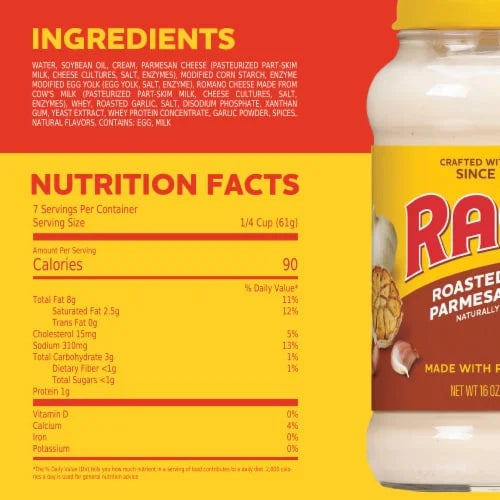 Ragu Roasted Garlic Parmesan Sauce - 16