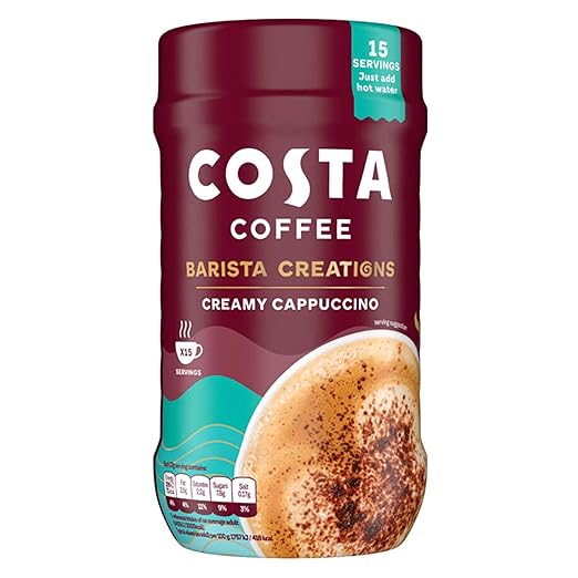 Costa Coffee Barista Creations Creamy Cappuccino Instant Coffee, 255g