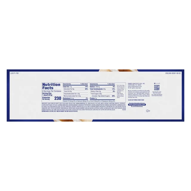 Entenmann's Glazed Buttermilk Donuts, 8 Count Box