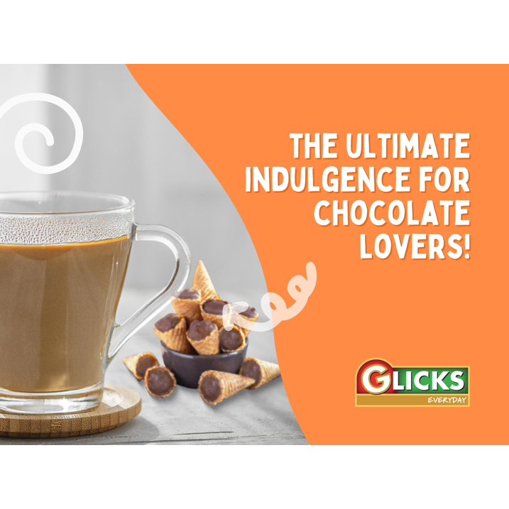 Glicks Conettos, Milk Chocolate Filled Waffle Cone Bites