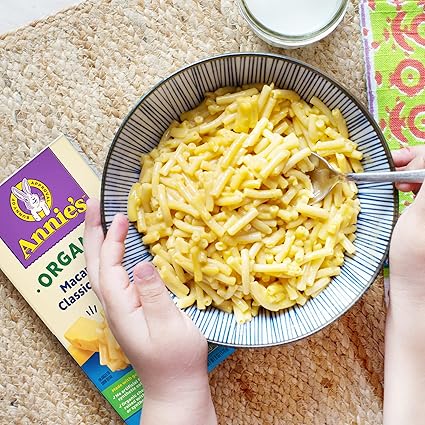Annie's Organic Macaroni and Classic Cheddar, Mac and Cheese, Dinner Side or Snacks