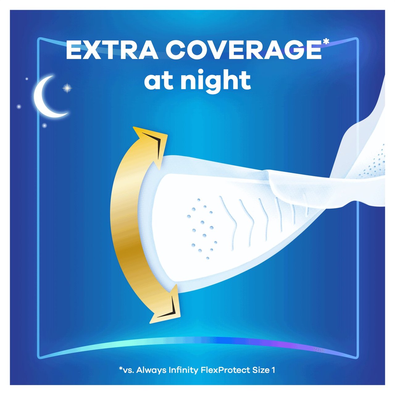 Always Sanitary Towels Infinity Night (Size 3) Wings 10 per pack
