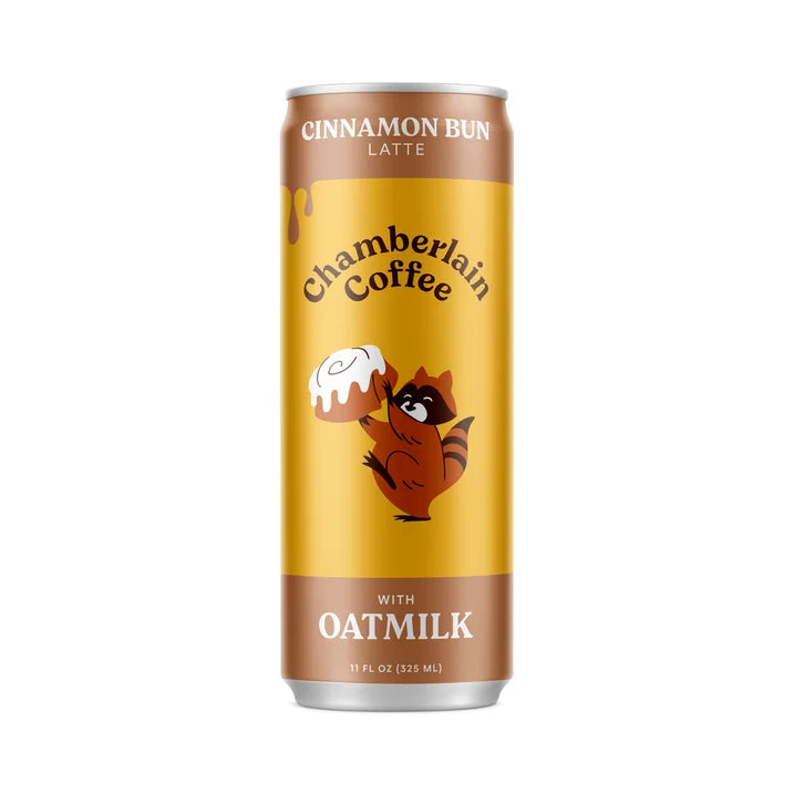 Chamberlain Coffee Cinnamon Bun Oat Milk Latte, 11 fl oz Can