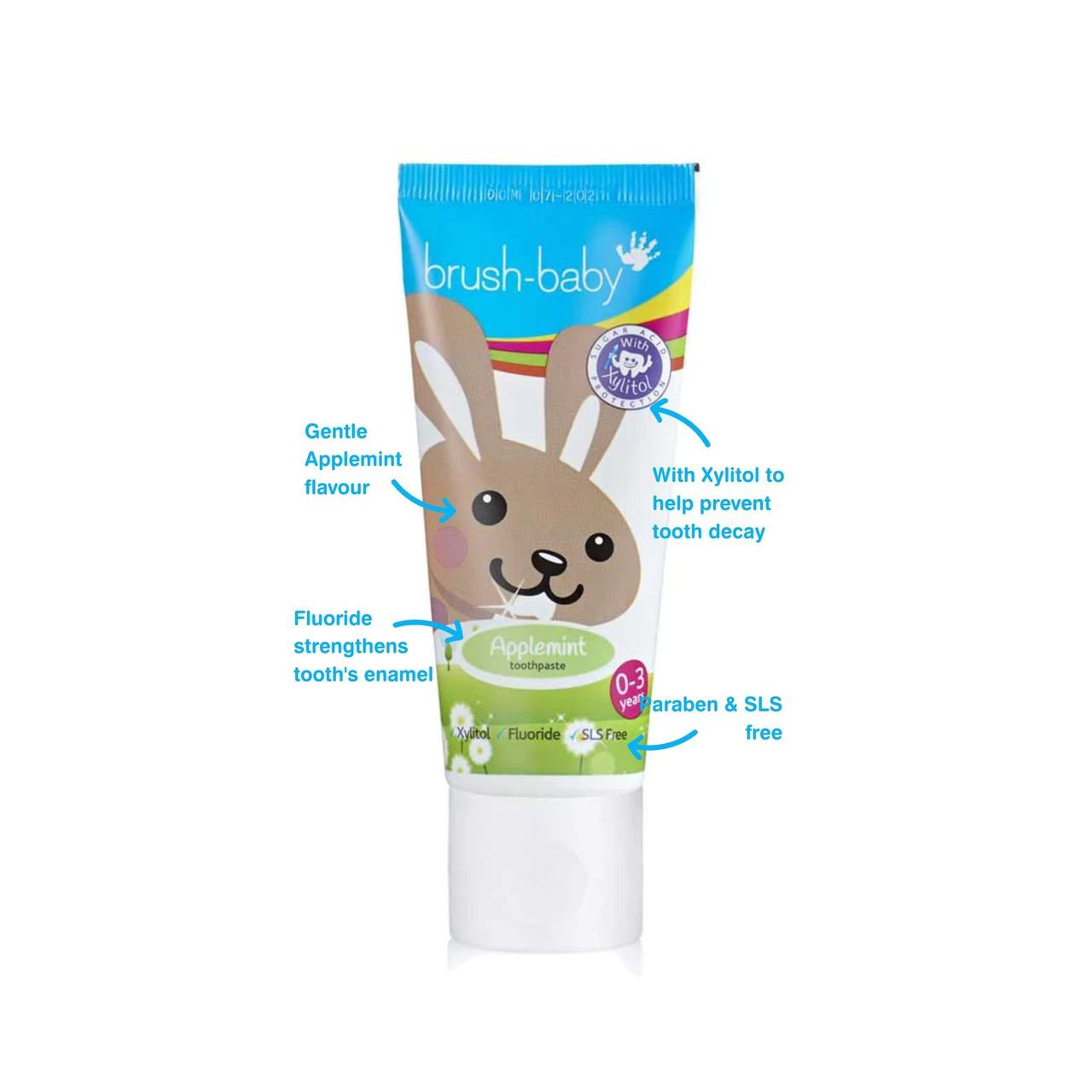 Brush-Baby Applemint Toothpaste, 0-3 Yrs 50ml