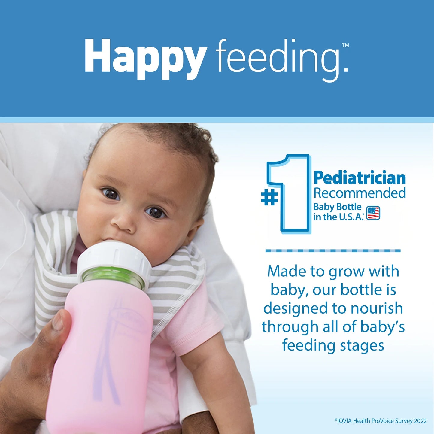 Dr. Brown's Anti-Colic Options+ Wide-Neck Glass Baby Bottle, 9 oz/270 ml, Slow Flow Nipple, BPA Free, 0m+, 2 Pack