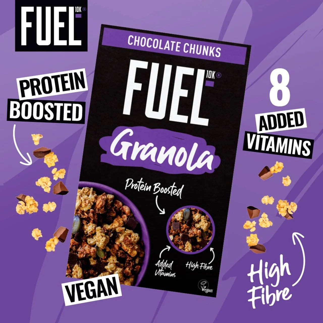 FUEL10K Chocolate Chunks Protein Granola Breakfast Cereal 400g