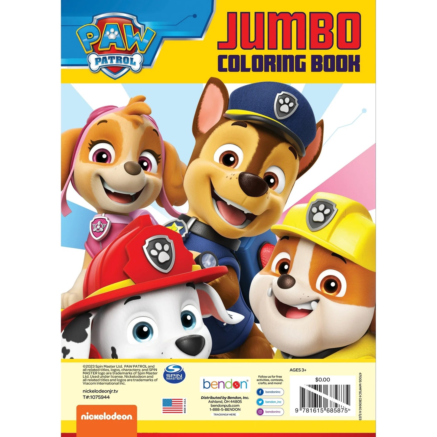 PAW Patrol Jumbo Coloring Book, 64 Pages by Bendon