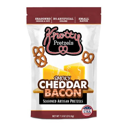 knotty smoky bacon pretzels 212.6g