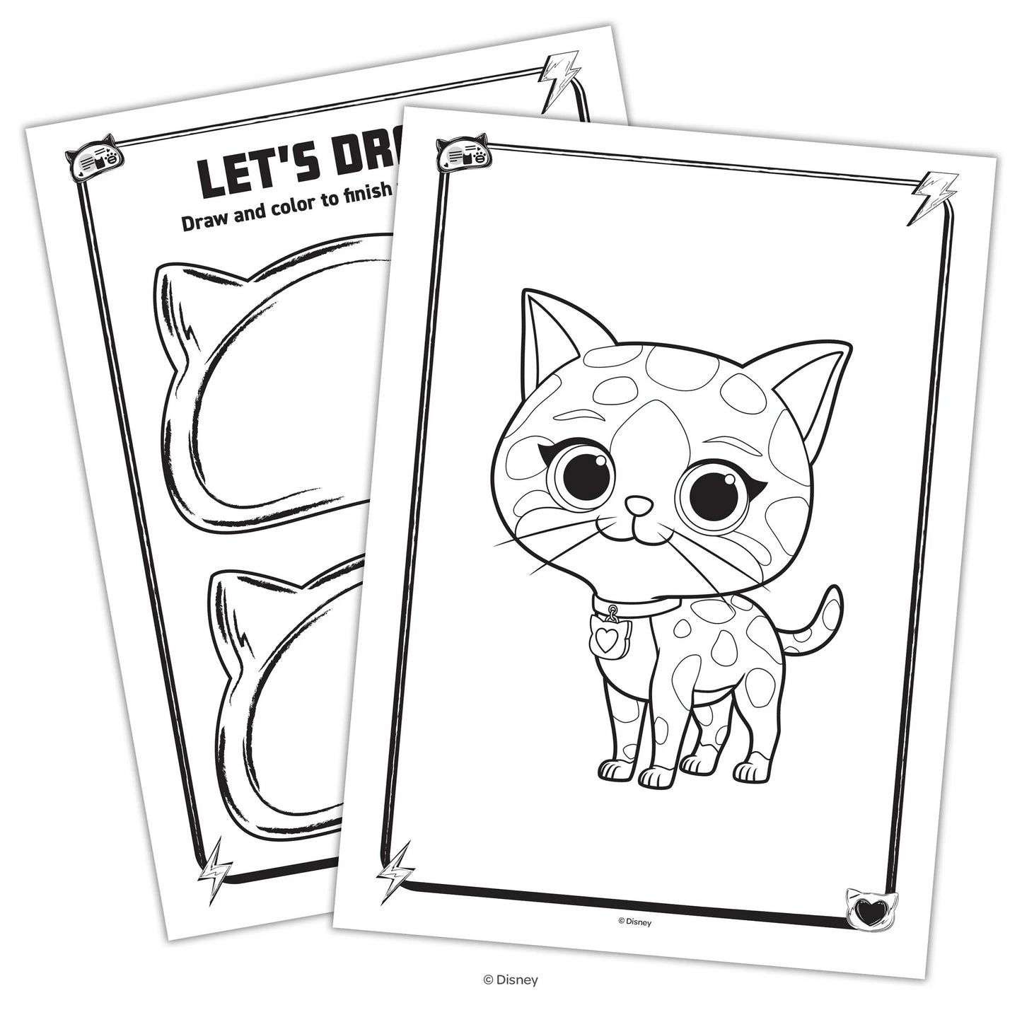 Disney Super Kitties Coloring and Activity Book with Stickers, 64 Pages by Bendon