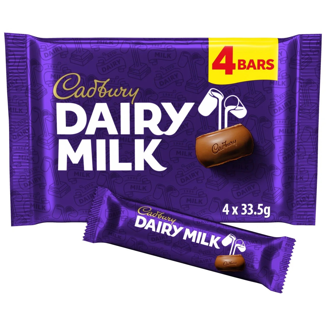 Cadbury Dairy Milk Chocolate Bar Multipack 4 Pack