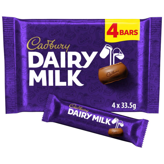 Cadbury Dairy Milk Chocolate Bar Multipack 4 Pack