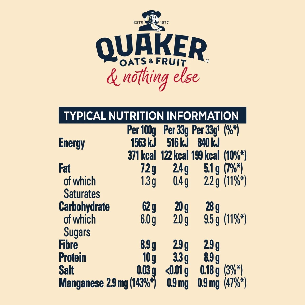 Quaker Oats Summer Berries Sachets