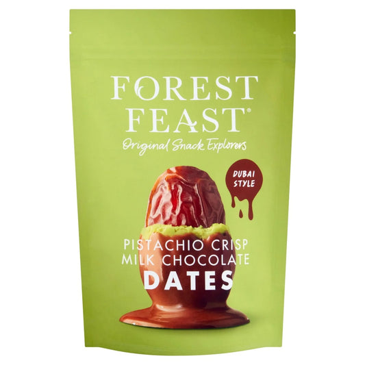 Forest Feast Dubai Style Pistachio Crisp Milk Chocolate Dates 120g