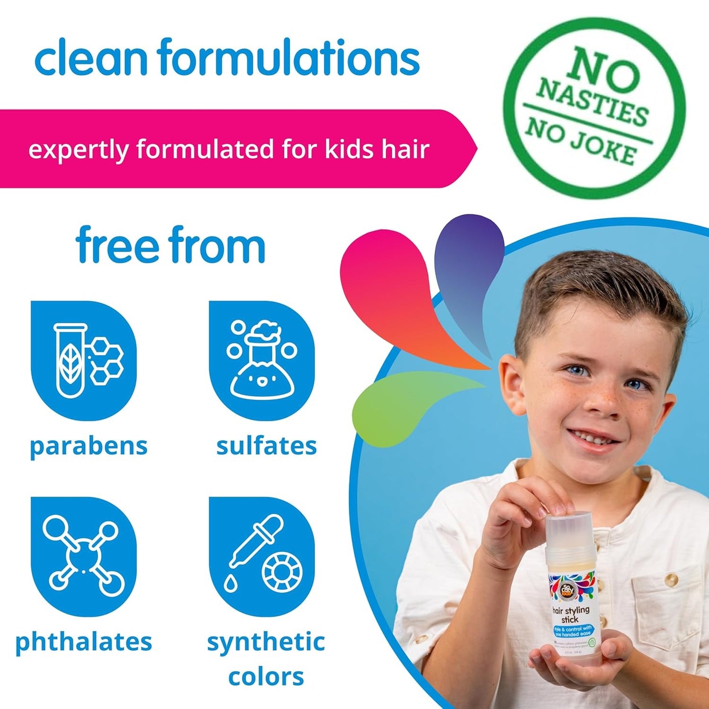 So Cozy Kids Hair Wax Stick, Easy & Quick Styling Wax Stick for Hair (2 Oz)