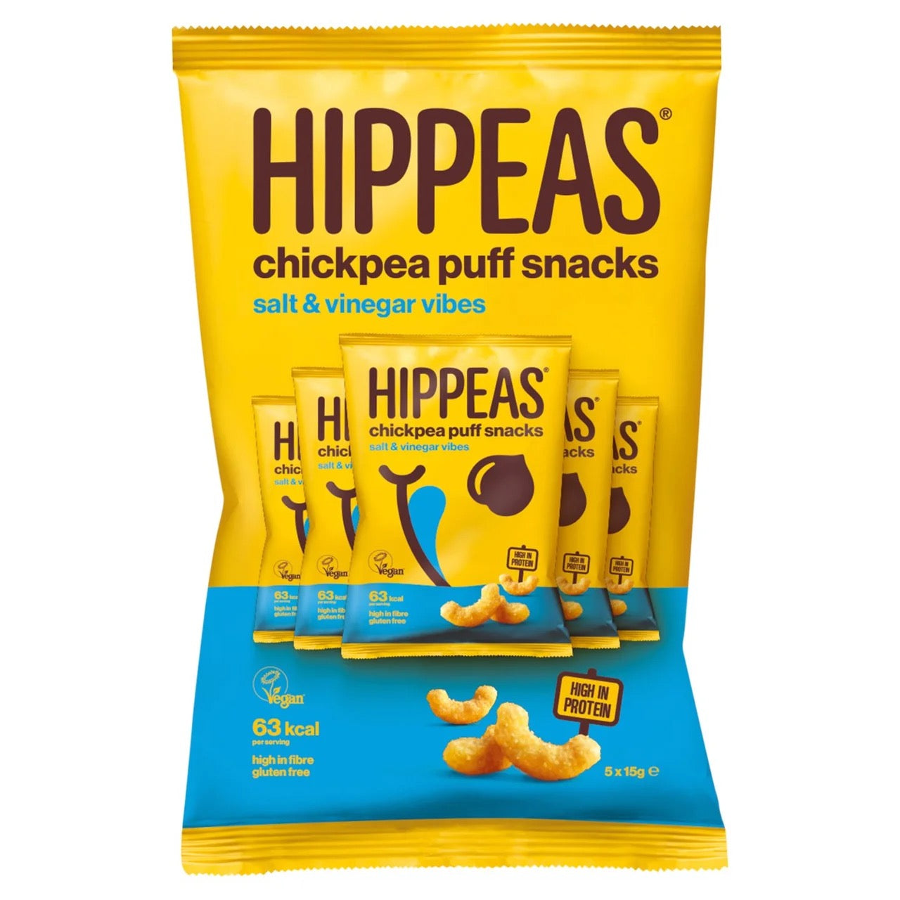 Hippeas Chickpea Puffs - Salt & Vinegar Multipack 5pk