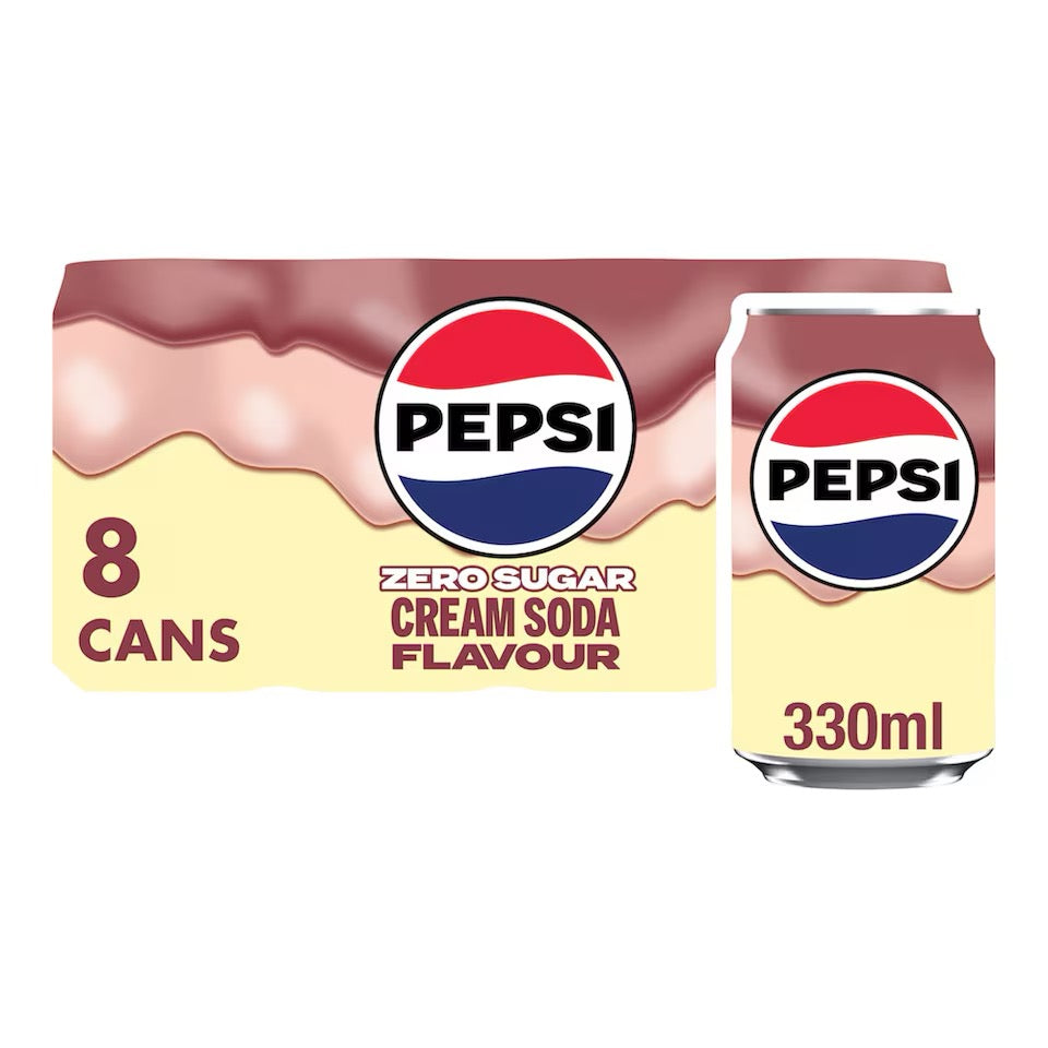 Pepsi Cream Soda Soft Drink Cans 330ml