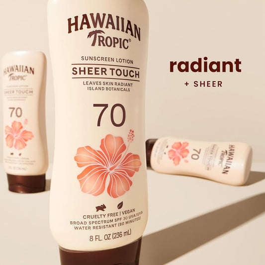 Hawaiian Tropic Sheer Touch Lotion Sunscreen SPF 70, 8oz