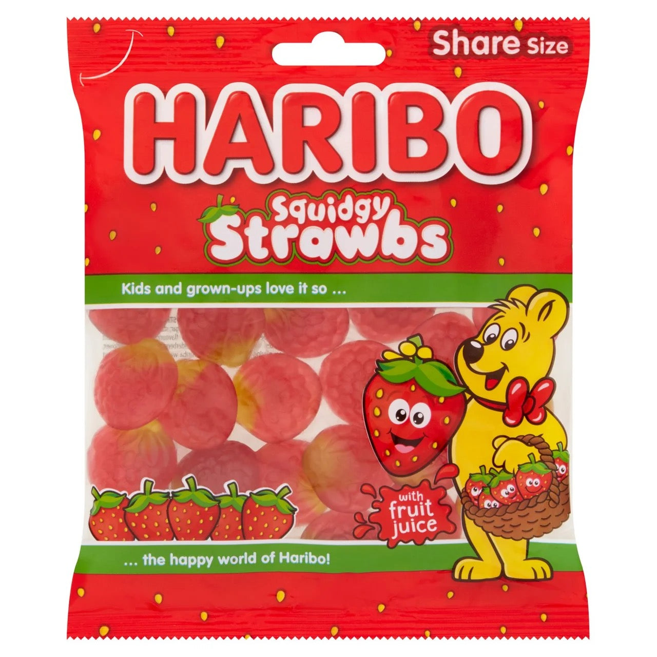Haribo Squidgy Strawbs 160g