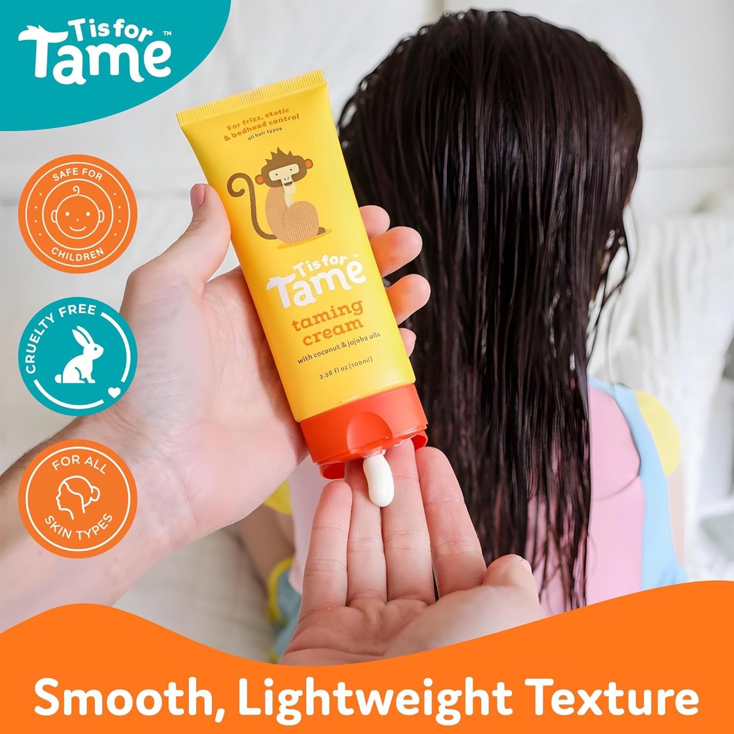 T Is for Tame – Hair Taming Cream for Kids (All-Natural, Coconut Oil)