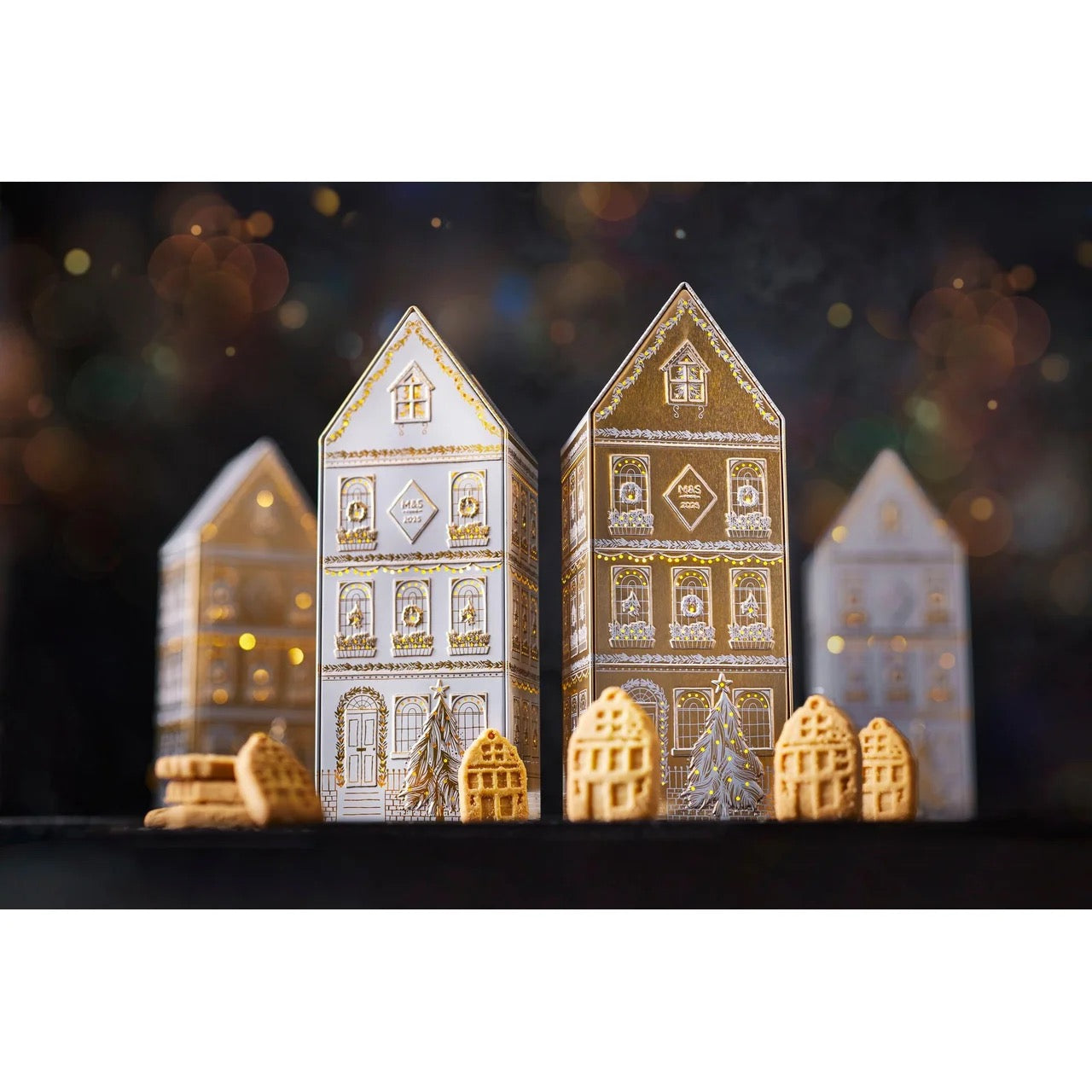M&S Shortbread Light Up House Tin