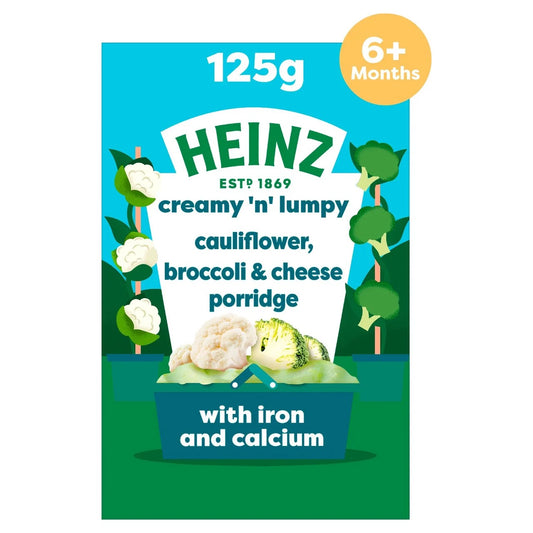Heinz Cauliflower Broccoli Cheese Porridge Baby Food 6+ Months 125g