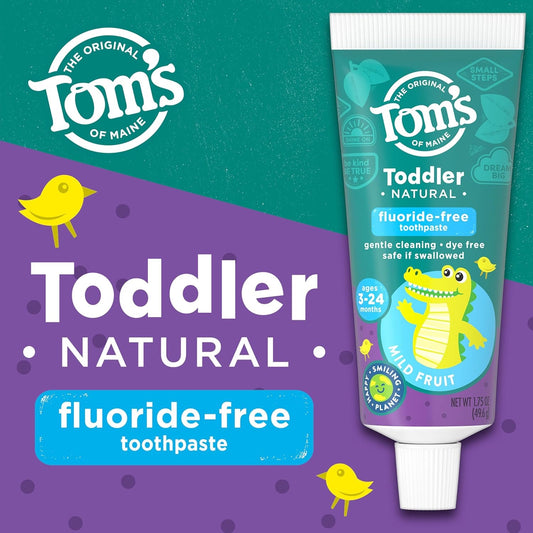 Tom’s of Maine Fluoride-Free Toddler Training Toothpaste – Mild Fruit (1.75 oz)