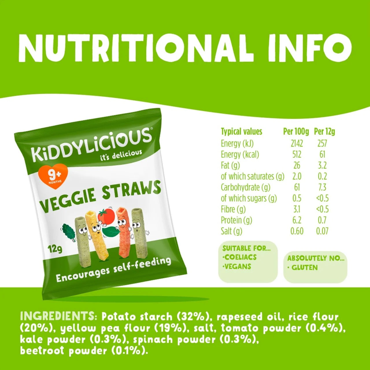 Kiddylicious Veggie Straws Baby Snacks