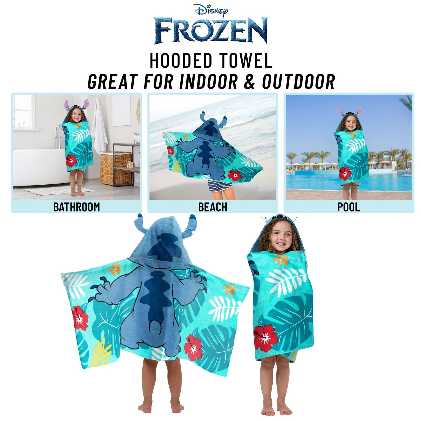 Stitch Kids Cotton Hooded Towel
