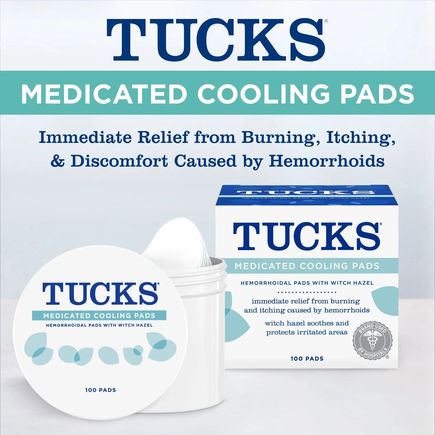 TUCKS Medicated Cooling Pads 100 Count