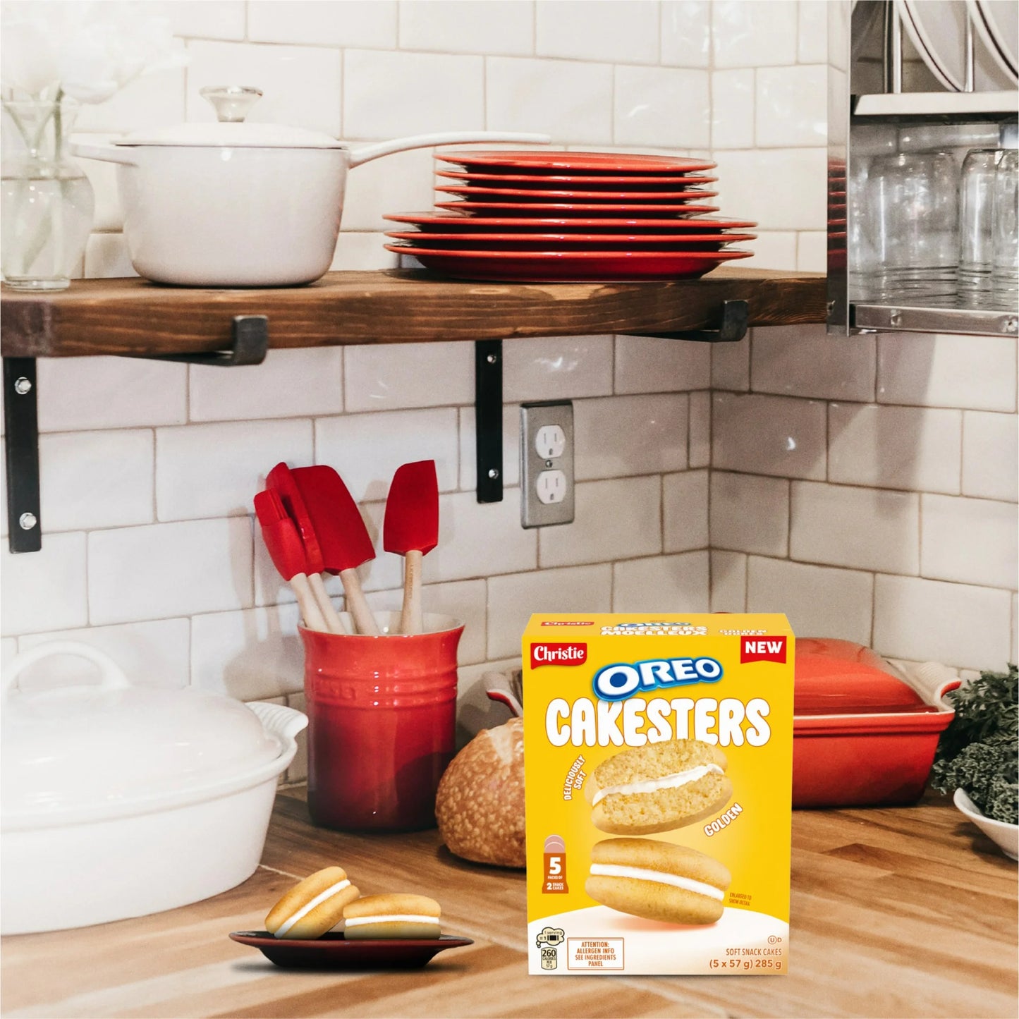 OREO Cakesters Soft Snack Cakes, 5 57g Snack Packs, Golden, 285 g