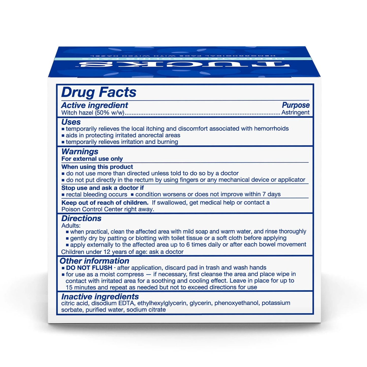 TUCKS Medicated Cooling Pads 100 Count